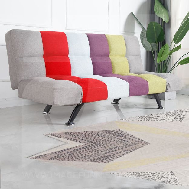 Multi coloured sofa bed online