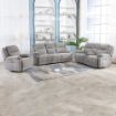 Picture of Herbert 2 Seater w/ console - Light Grey
