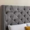 Picture of Chelsea 5ft Bed Dark Grey Linen