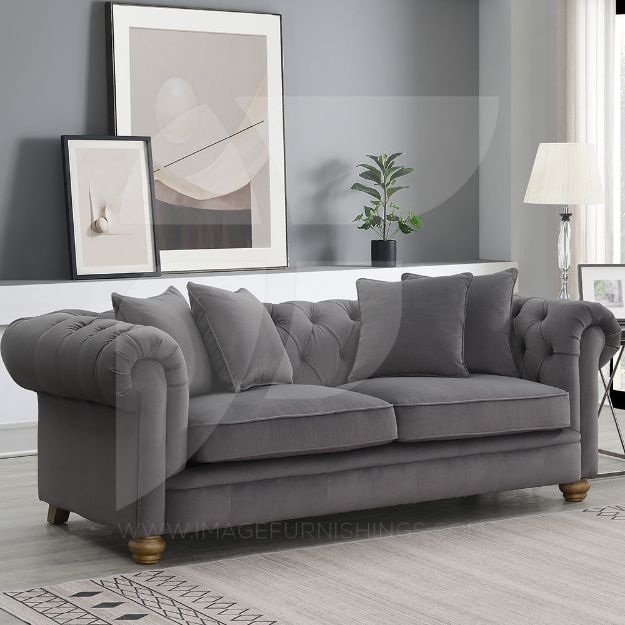 Picture of Elba 3 Seater  Grey