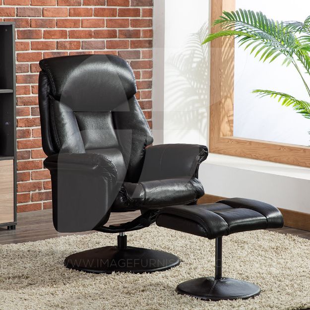 Picture of Kenmare Chair & Footstool - Black