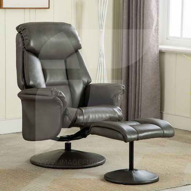 Picture of Kenmare Chair & Footstool - Grey