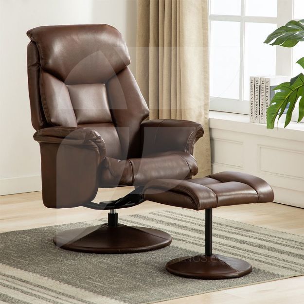 Picture of Kenmare Chair & Footstool - Tan