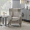 Picture of Woodside Armchair - White & Mink Stripe