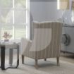 Picture of Woodside Armchair - White & Mink Stripe