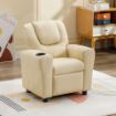 Picture of Kids Recliner w. Cupholder - Beige