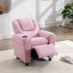 Picture of Kids Recliner w. Cupholder - Light Pink 