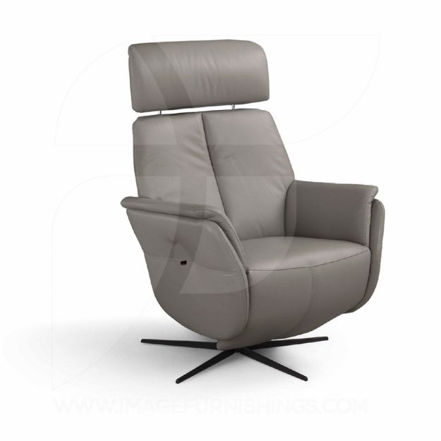 Picture of Otto Leather Reclining Chair Grey