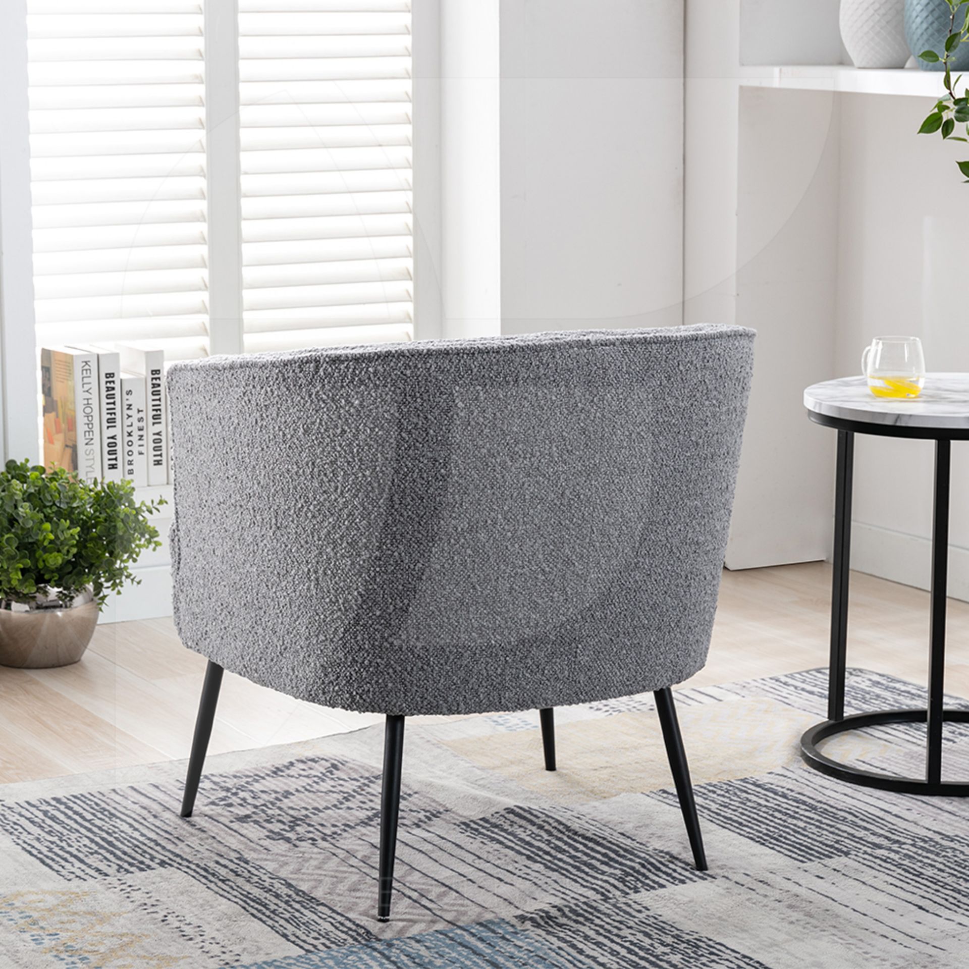 Image Furnishings. Wendy Tub Chair Grey Boucle