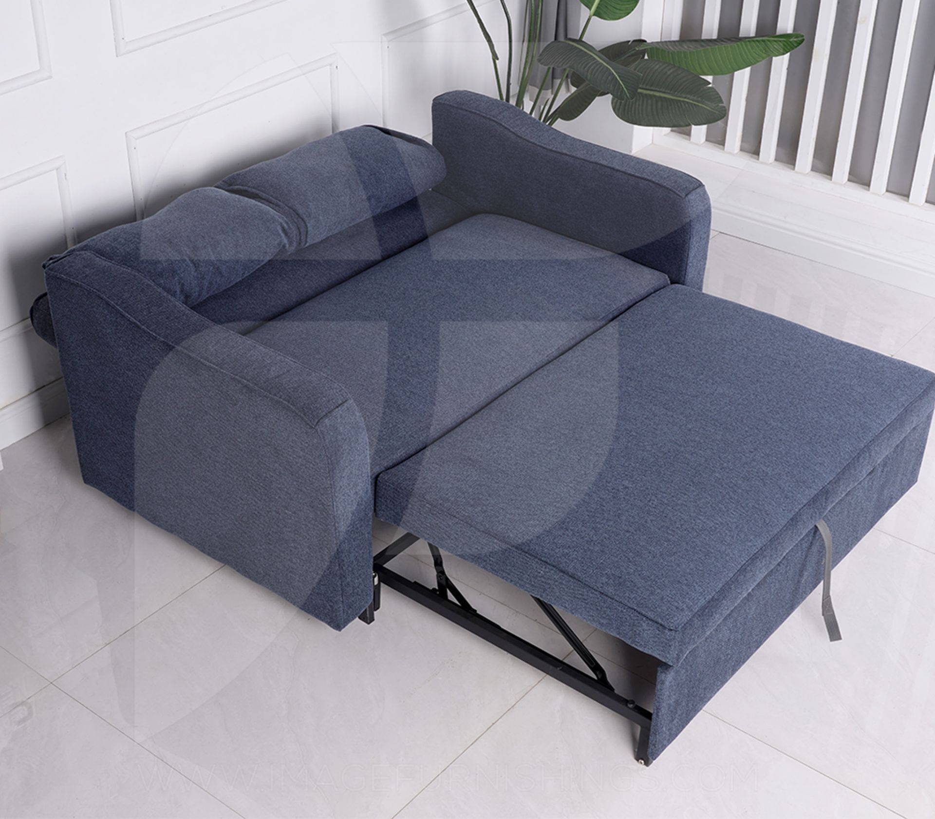 Image Furnishings. Aspen Sofa Bed Denim Blue