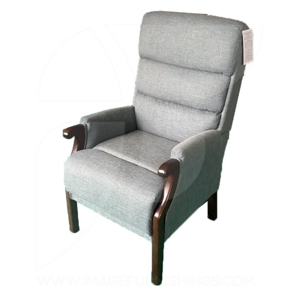 Picture of Wesley Fireside Chair Denim Blue/Brown