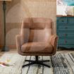 Picture of Felicia Swivel Chair Saddle Tan