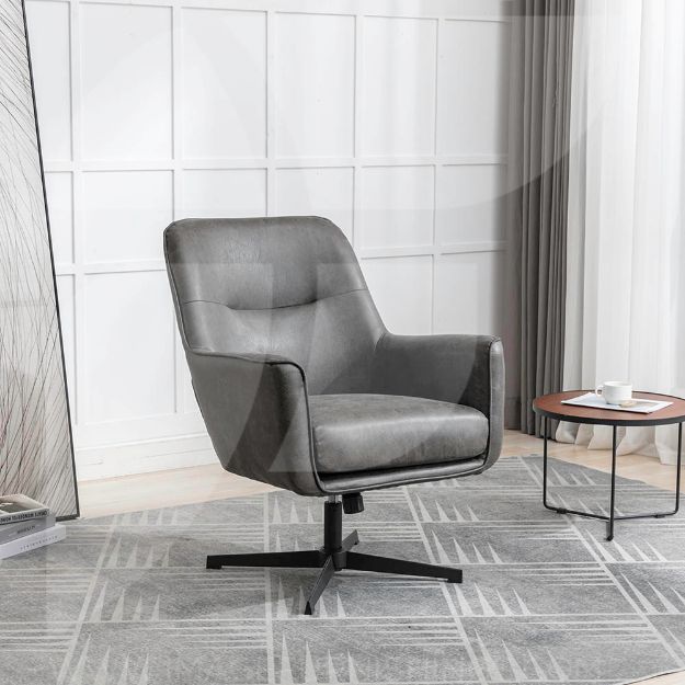 Picture of Felicia Swivel Chair Charcoal