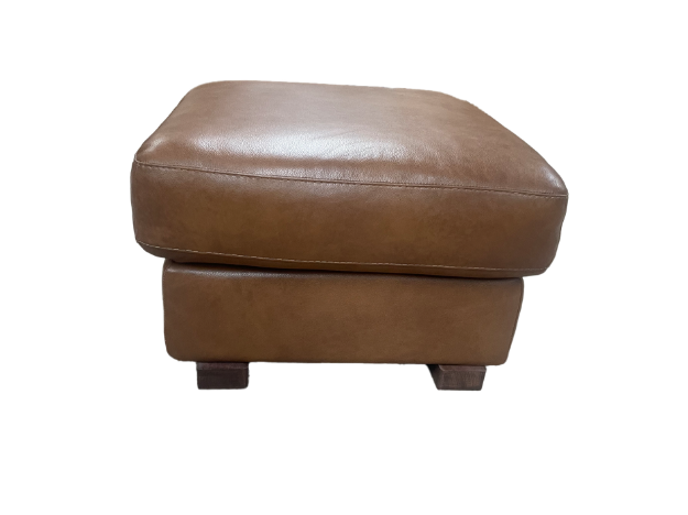Picture of Aurora Leather Ottoman Tan 