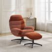 Picture of Clark Leisure Chair w/ Footstool - Rust 
