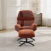 Picture of Clark Leisure Chair w/ Footstool - Rust 