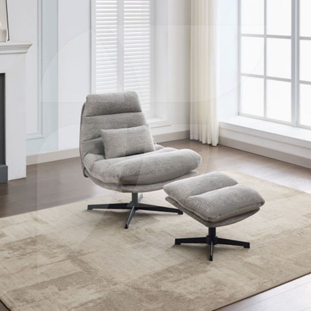 Picture of Turner Leisure Chair w/ Footstool - Grey 