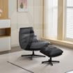 Picture of Turner Leisure Chair w/ Footstool - Dark Grey 