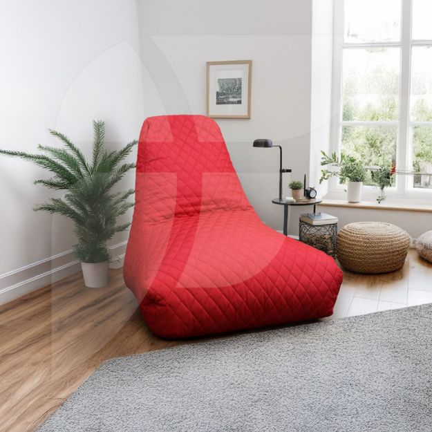 Picture of Quilted Bean Bag Red