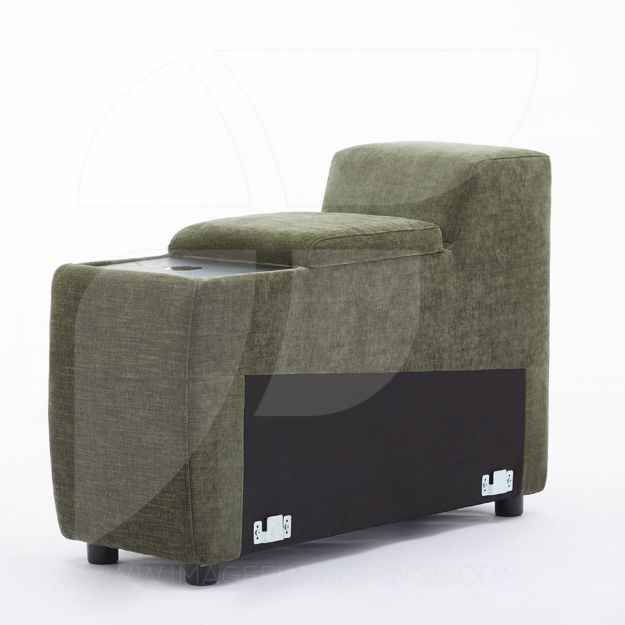 Picture of Rush Console w/ Tray & Hidden Wireless Charger - Olive 