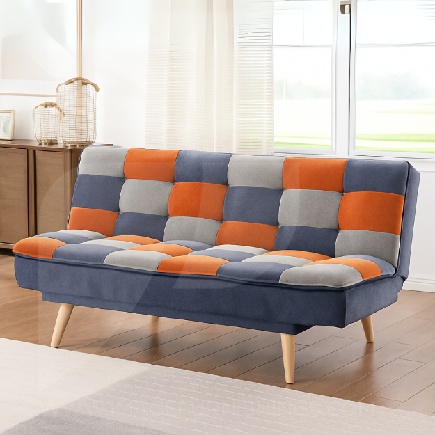 Picture of Millstone Sofa Bed - Orange, Grey & Dark Blue