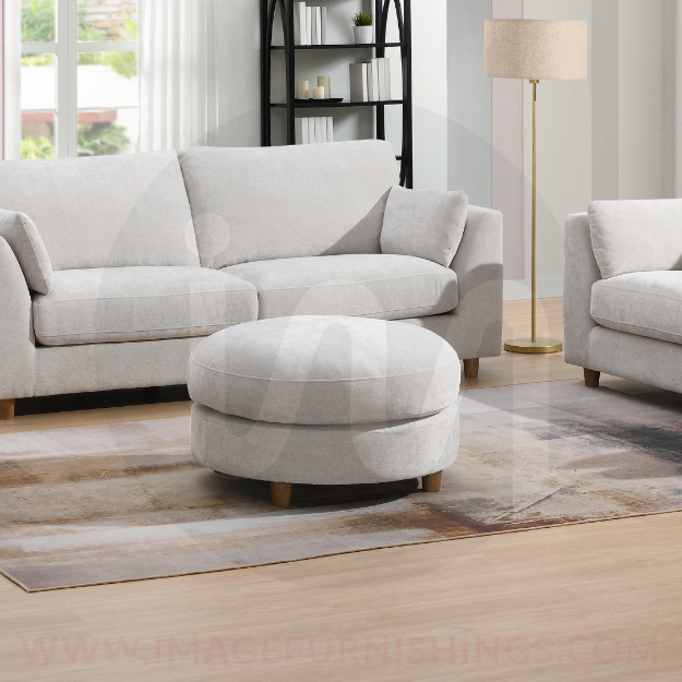 Picture of Alina Ottoman (85cm) - Liberty Pearl