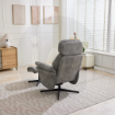 Picture of Sloane Swivel Leisure Chair w/ Footstool (Black base) - Light Grey