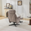 Picture of Sloane Swivel Leisure Chair w/ Footstool (Black base) - Oyster
