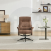 Picture of Winston Swivel Chair and Footstool - Brown