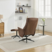 Picture of Winston Swivel Chair and Footstool - Brown
