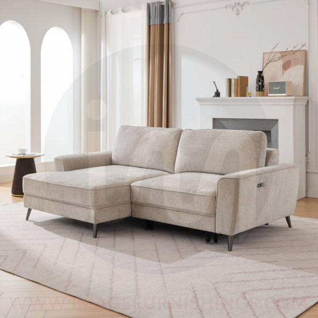 Picture of Thurso RHF Power Bed Sectional - Beige