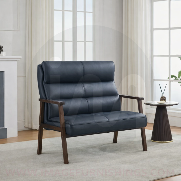 Picture of Bramble Fireside Loveseat - Midnight Black