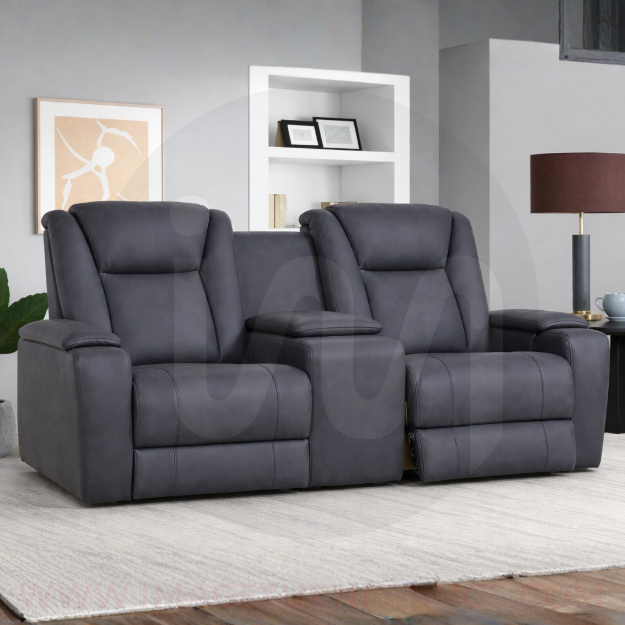 Picture of Jesse 2PP Loveseat w/ Console - Graphite