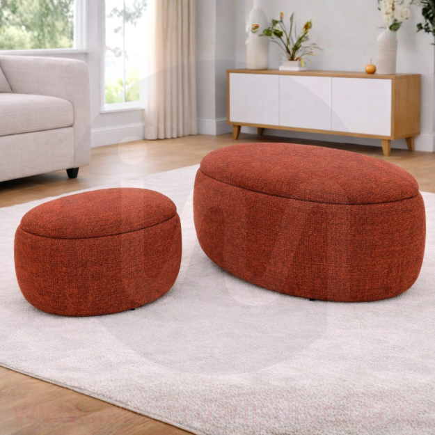 Picture of Lenzie 87cm Storage Ottoman - Liberty Deep Terra