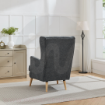 Picture of Lila Chair w/ Pillow Wing chair - Dark Grey
