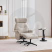 Picture of Mira Swivel Chair and Footstool - Oatmeal