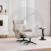 Picture of Mira Swivel Chair and Footstool - Oatmeal